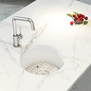 19″ Round Fireclay Undermounted Kitchen Sink Crater Series – K2-S19RO