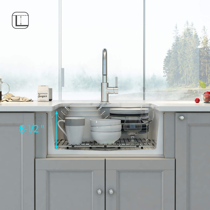 27″ Fireclay Undermounted Kitchen Sink Landis Series – K2-S27