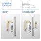 KIBI Circular Brass Single Handle Bathroom Vessel Sink Faucet