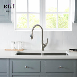 KIBI Summit Single Handle High Arc Pull Down Kitchen Faucet – KKF2009