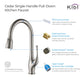 KIBI Cedar Single Handle High Arc Pull Down Kitchen Faucet – KKF2010