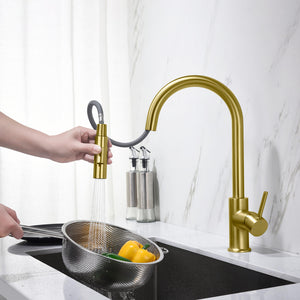 Circular Single Handle Pull Down Kitchen Faucet – KKF2013
