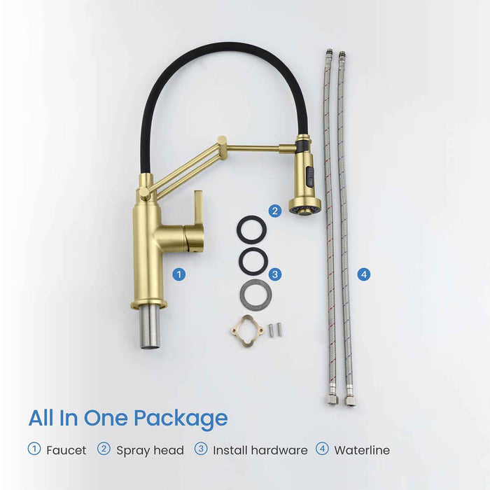 Engel Single Handle Pull Down Kitchen Faucet – KKF2014