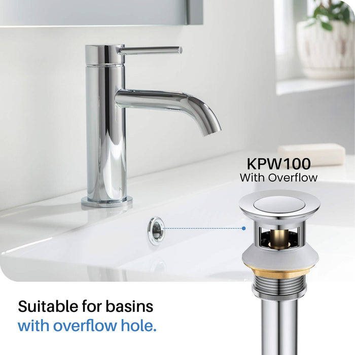 KIBI Harmony Brass Single Handle Bathroom Vanity Sink Faucet