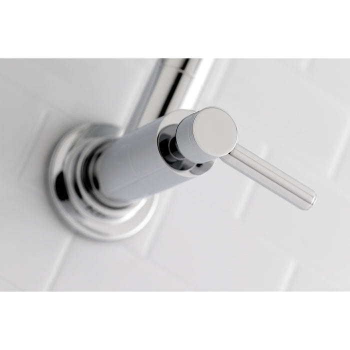 KINGSTON BRASS KS810XDL-P CONCORD TWO-HANDLE 1-HOLE WALL MOUNTED POT FILLER FAUCET