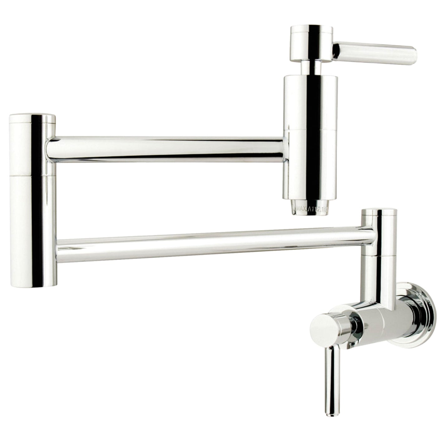 KINGSTON BRASS KS810XDL-P CONCORD TWO-HANDLE 1-HOLE WALL MOUNTED POT FILLER FAUCET