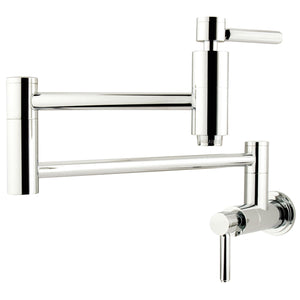 Kingston Brass English Country Double-Handle Deck Mount Gooseneck Bridge  Kitchen Faucet with Brass Sprayer in Polished Brass HKS7752PXBS - The Home