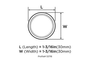 Amerock (pack of 10) WESTERLY™ 1-3/16in(30mm) Diameter Knob - RTA kitchen and Bath