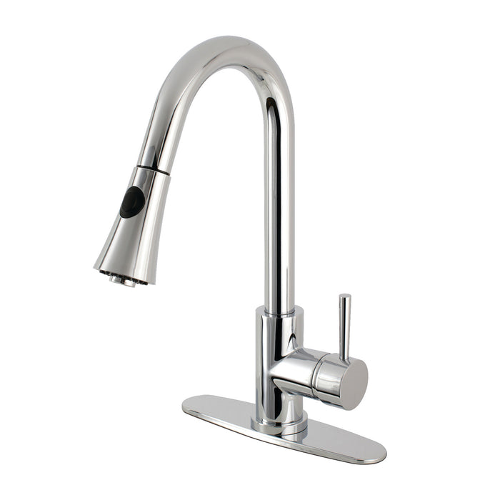 KINGSTON BRASS LS872XDL-P CONCORD SINGLE-HANDLE 1-HOLE DECK MOUNTED PULL-DOWN SPRAYER KITCHEN FAUCET