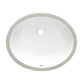 16 x 13 inch Undermount Bathroom Vanity Sink White Oval Porcelain Ceramic with Overflow