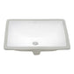 18 x 13 inch Undermount Bathroom Vanity Sink White Rectangular Porcelain Ceramic with Overflow