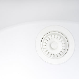 Ruvati 23 x 20 inch epiGranite Drop-in Topmount Granite Composite Single Bowl Kitchen Sink – Arctic White – RVG1023WH