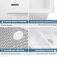 Ruvati 33 x 22 inch epiGranite Drop-in TopMount Granite Composite Double Bowl Low Divide Kitchen Sink – Arctic White