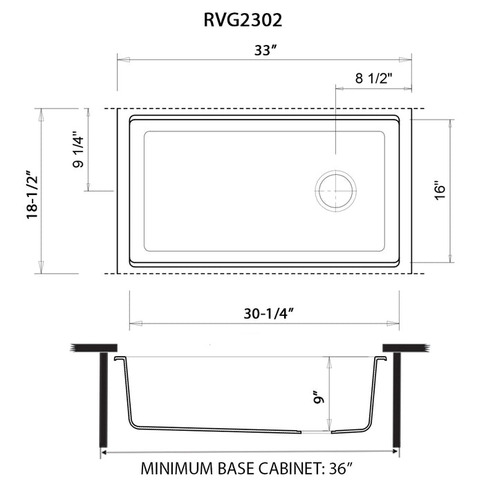 Ruvati 33-inch Granite Composite Undermount Workstation Kitchen Sink Coffee Brown – RVG2302ES