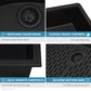 33 x 19 inch Granite Composite Undermount Double Bowl Low Divide Kitchen Sink – Midnight Black