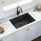 Ruvati 27-inch Undermount Gunmetal Black Stainless Steel Kitchen Sink 16 Gauge Single Bowl – RVH6127BL