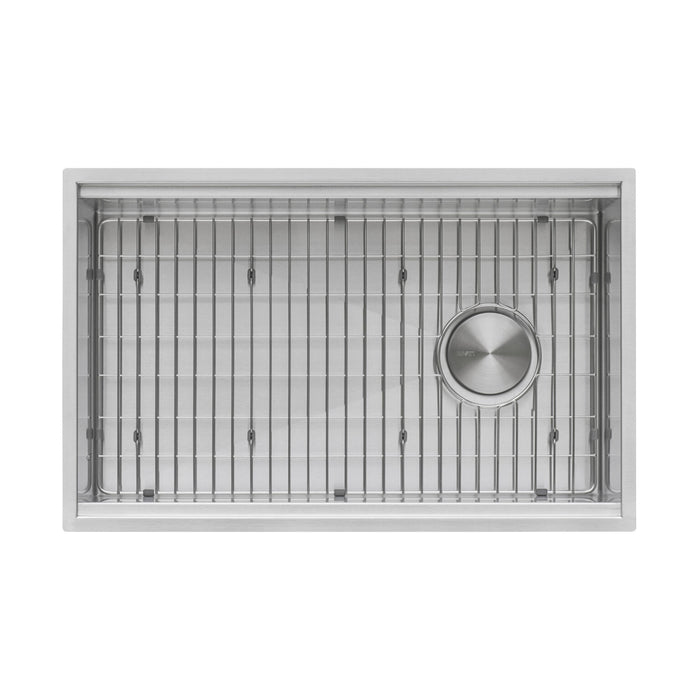 Ruvati 30-inch Workstation Slope Bottom Offset Drain Undermount 16 Gauge Kitchen Sink – RVH8582