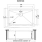 30-inch Apron-front Workstation Farmhouse Kitchen Sink 16 Gauge Stainless Steel Single Bowl