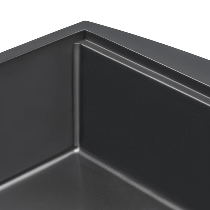 Ruvati 33-inch Gunmetal Black Workstation Apron-Front Stainless Steel Kitchen Sink – RVH9207BL