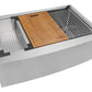 36-inch Apron-front Workstation Farmhouse Kitchen Sink 16 Gauge Stainless Steel Single Bowl