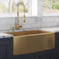 30-inch Apron-Front Farmhouse Kitchen Sink – Brass Tone Matte Gold Stainless Steel Single Bowl
