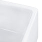 30-inch Fireclay Farmhouse Offset Drain Kitchen Sink Single Bowl White – Left Drain