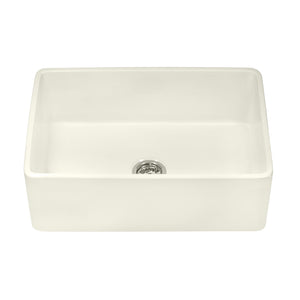 33 x 20 inch Fireclay Reversible Farmhouse Apron-Front Kitchen Sink Single Bowl – Biscuit