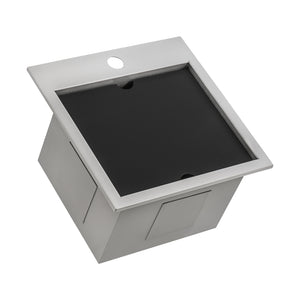 Ruvati Outdoor BBQ Workstation Sink 15 x 15 inch Topmount Marine Grade T316 Stainless Steel RV Boat Tiny Home – RVQ5215
