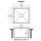Ruvati Insulated Ice Chest Sink 21 x 20 inch Outdoor BBQ Marine Grade T-316 Topmount Stainless Steel – RVQ6221
