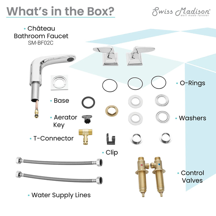Château 8 in. Widespread, 2-Handle, Bathroom Faucet