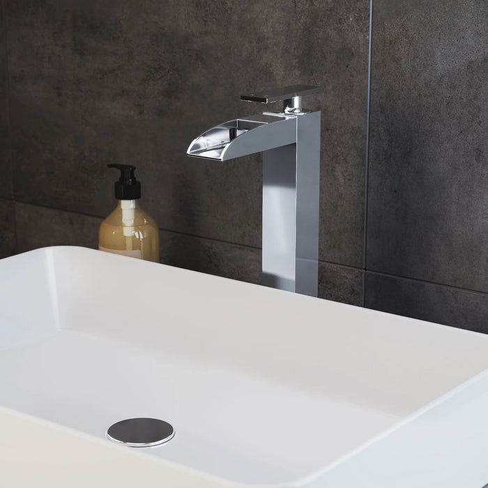 Concorde Single Hole, Single-Handle, High Arc Waterfall, Bathroom Faucet