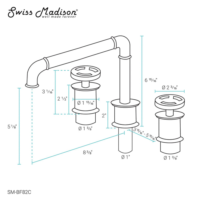Avallon Widespread, Double Handle, Bathroom Faucet
