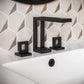 Pierre Widespread, Double Handle, Bathroom Faucet in Matte Black