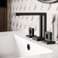Pierre Widespread, Double Handle, Bathroom Faucet in Matte Black