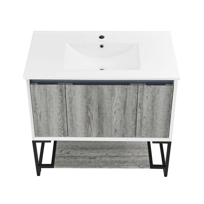 Marseille 36" Bathroom Vanity in Oak