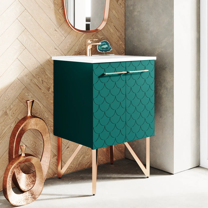 Annecy 24" Bathroom Vanity in Barracuda Teal
