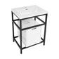Ivy 24" Freestanding Bathroom Vanity in Glossy White with Matte Black Frame﻿
