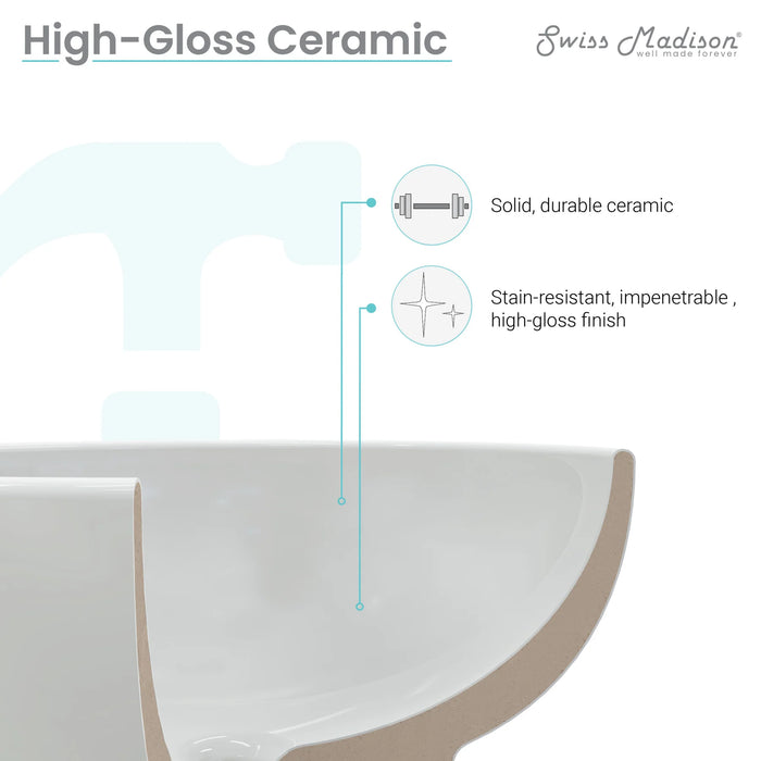 36" Ceramic Vanity Basin