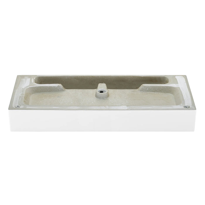 Claire 40" Console Sink White Basin Chrome Legs
