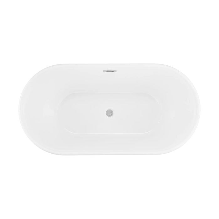 Santorini 60" Freestanding Tub Glossy White