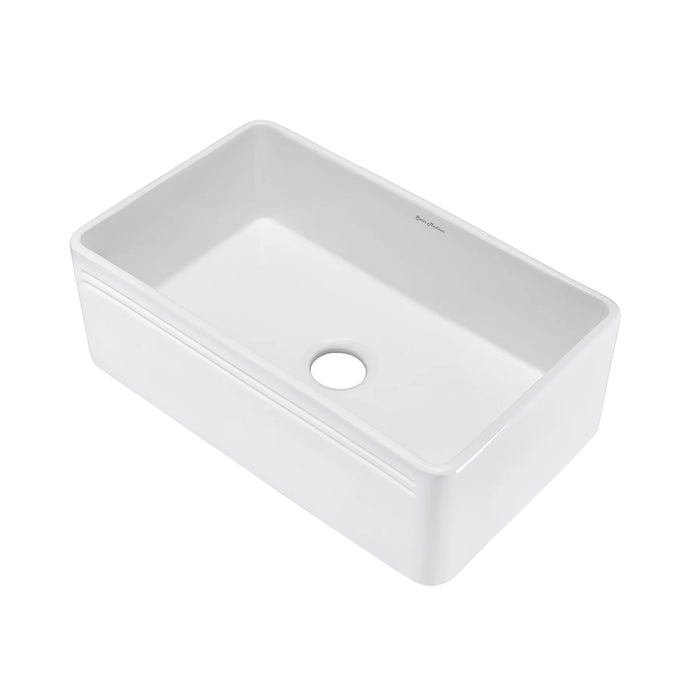 Delice 30" x 18" Ceramic Farmhouse Kitchen Sink