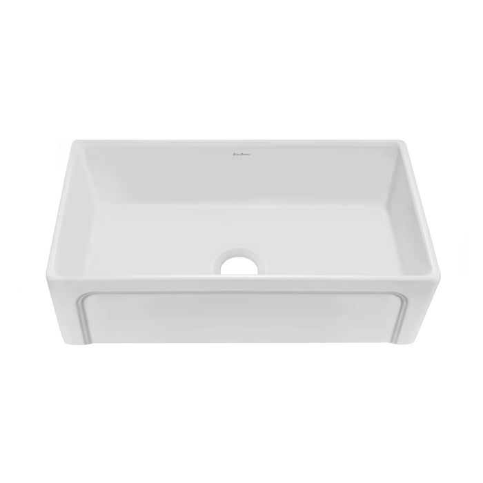 Lyon 33 x 18 Fireclay, Single Basin, Farmhouse Kitchen Sink in Matte Black