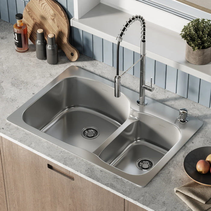 Ouvert 33 x 22 Dual Basin, Top-Mount Kitchen Sink
