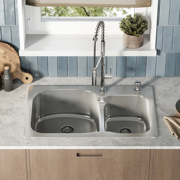 Ouvert 33 x 22 Dual Basin, Top-Mount Kitchen Sink