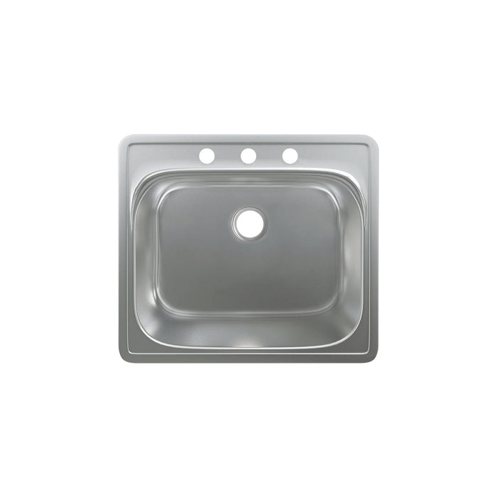 Ouvert 25 x 22 Single Basin, Top-Mount Kitchen Sink