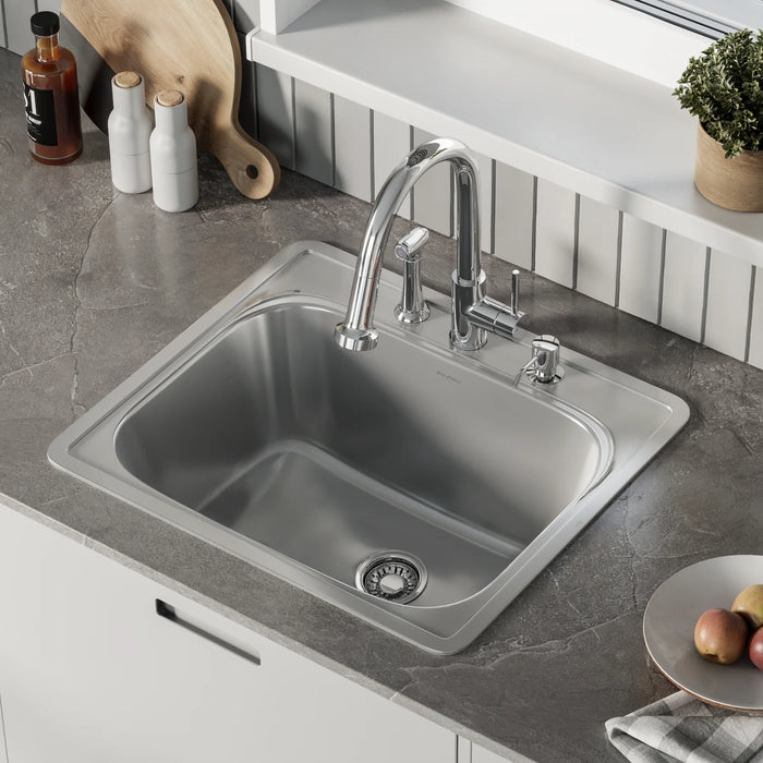 Ouvert 25 x 22 Single Basin, Top-Mount Kitchen Sink