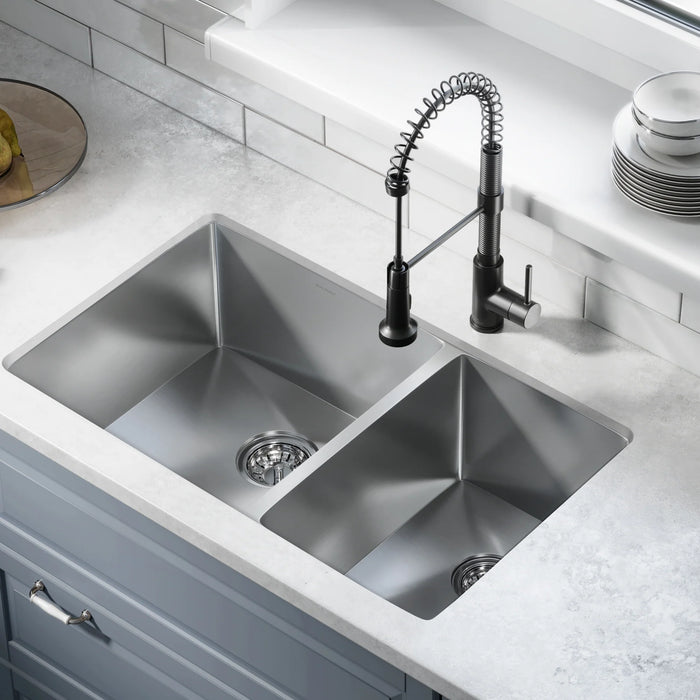 Rivage 33" x 20" Dual Basin, Undermount Kitchen Sink