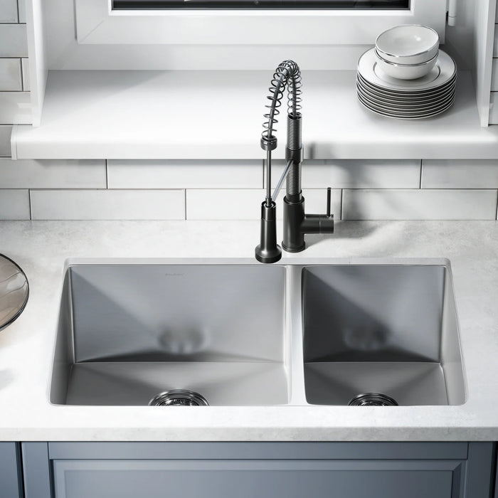 Rivage 33" x 20" Dual Basin, Undermount Kitchen Sink