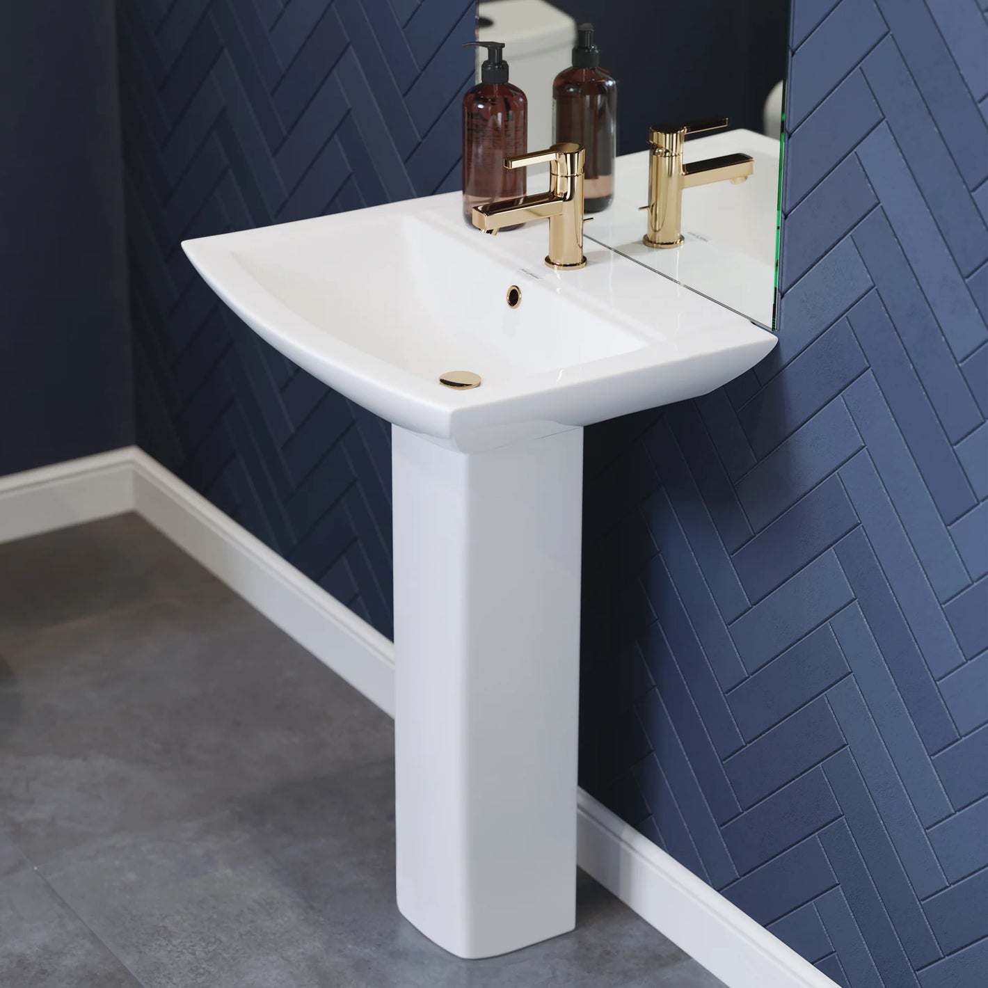 Sublime Square Two-Piece Pedestal Sink