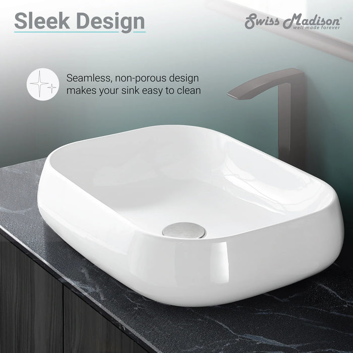 Château 22" Square Vessel Bathroom Sink
